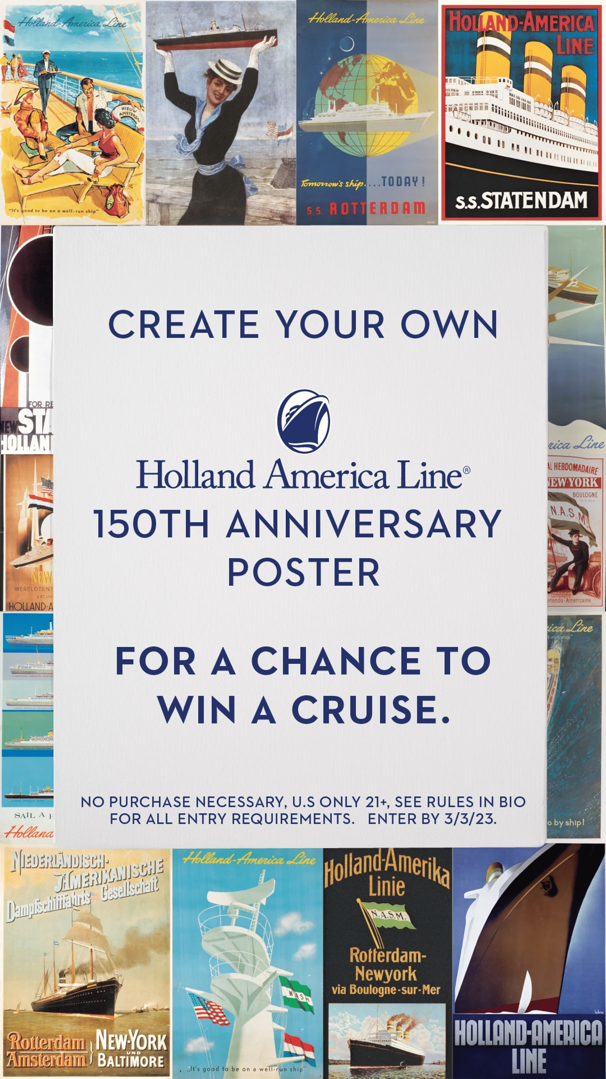 Holland America Line lanza un concurso de diseño de carteles