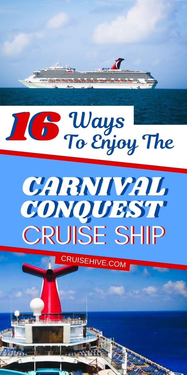 Descubra todas estas formas de disfrutar del crucero Carnival Conquest, operado por Carnival Cruise Line.  Incluye consejos sobre cruceros y cosas que hacer a bordo para unas vacaciones en el mar.