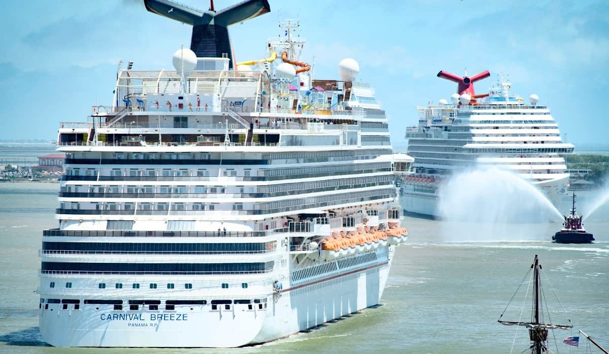 Barcos de Carnival Cruise Line llegan a Galveston