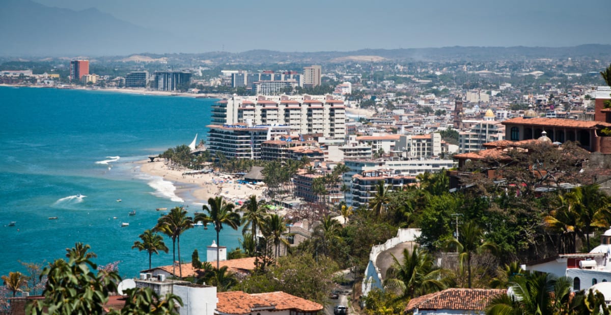 Vista de la Bahía de Banderas desde arriba