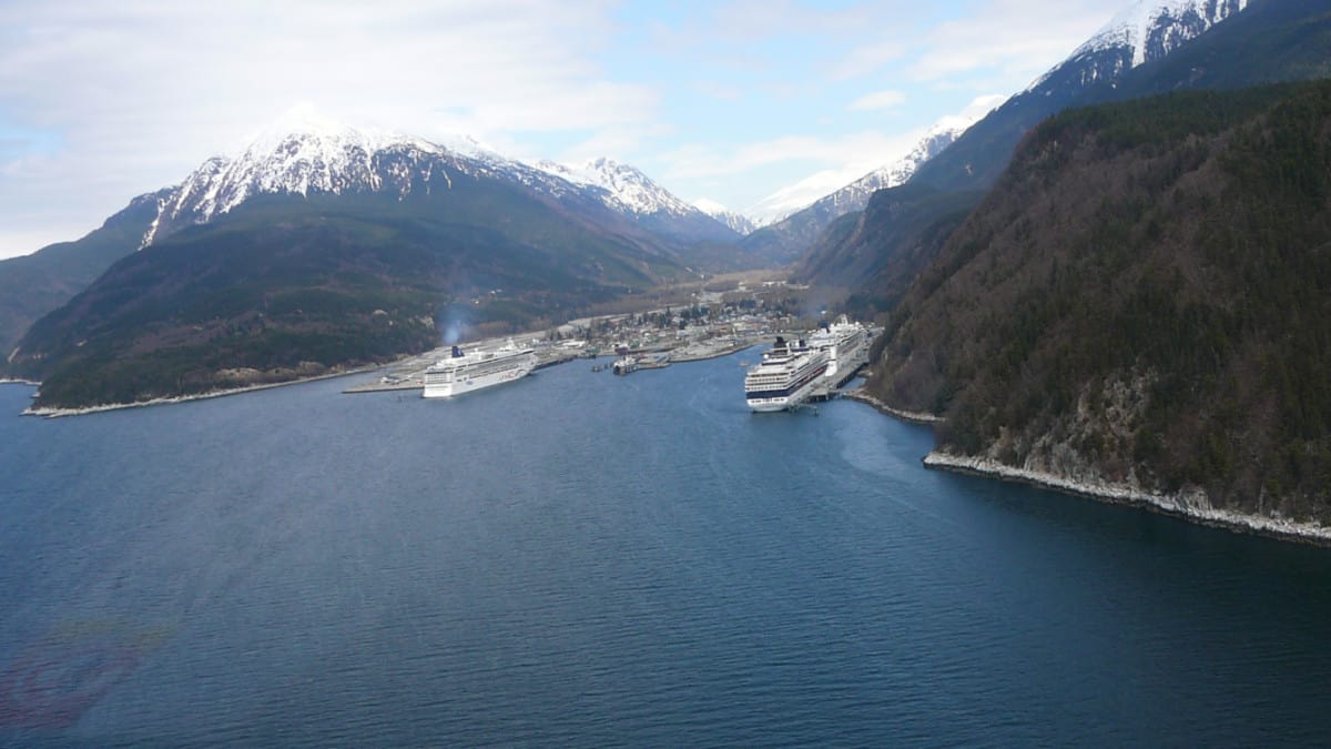Vista Aérea del Puerto de Skagway