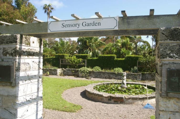 Jardín sensorial en Bermuda Botanical Gardens