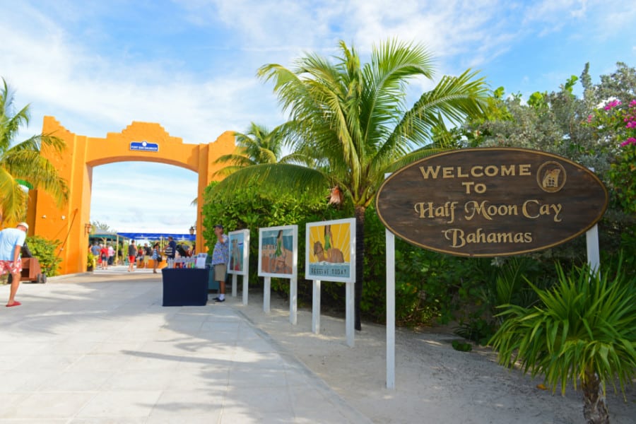 Entrada a Half Moon Cay, Bahamas