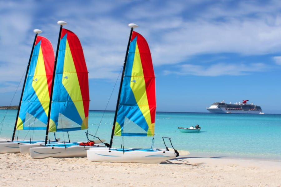Veleros en Half Moon Cay Island