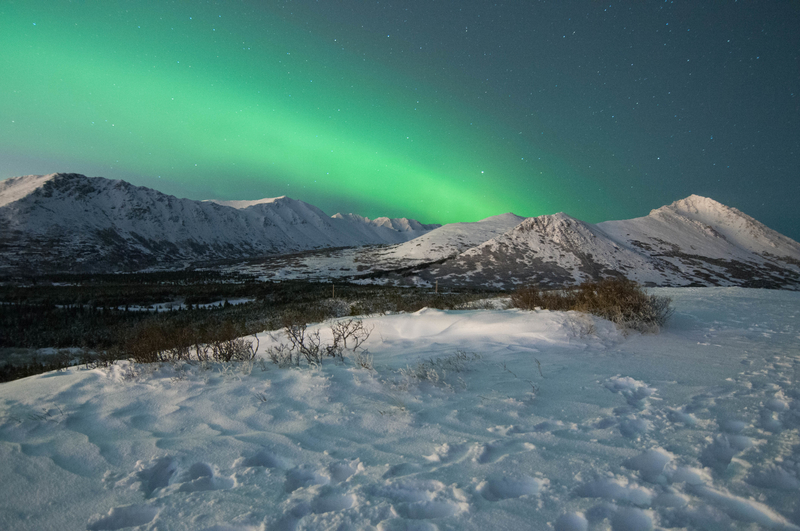 mejor momento para ver auroras boreales en alaska