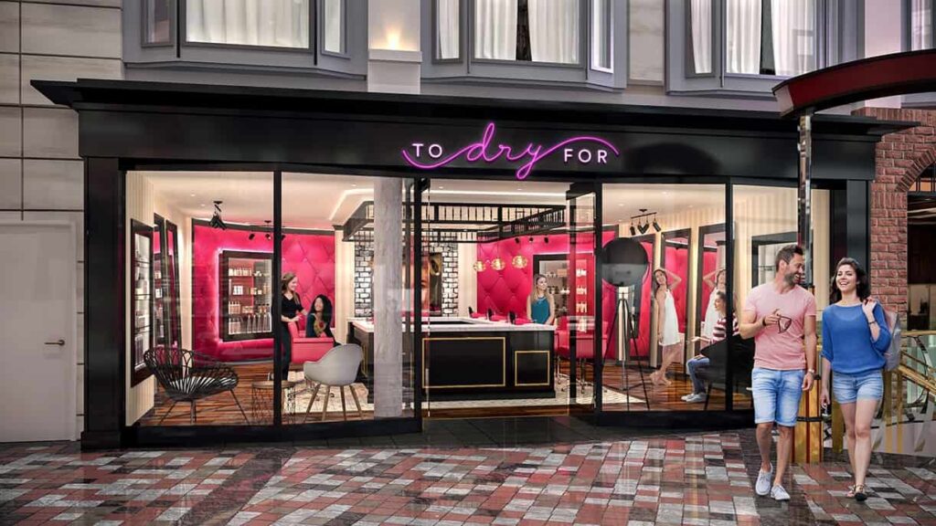 Para secar Para la instalación de peluquería con secador en el Navigator of the Seas.