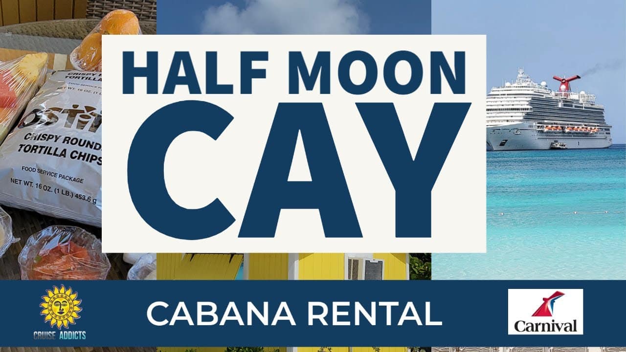 Tour de cabañas en Half Moon Cay | Día de la playa de las Bahamas | Línea de cruceros Carnival