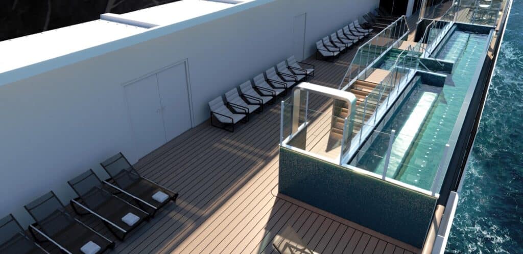 Menos de seis meses para el debut de MSC Seashore en Port Miami Bañera de hidromasaje infinita