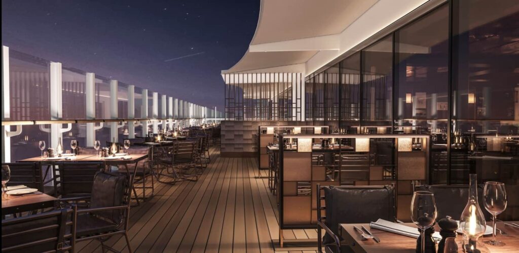 Área de comedor al aire libre de Butcher's Cut