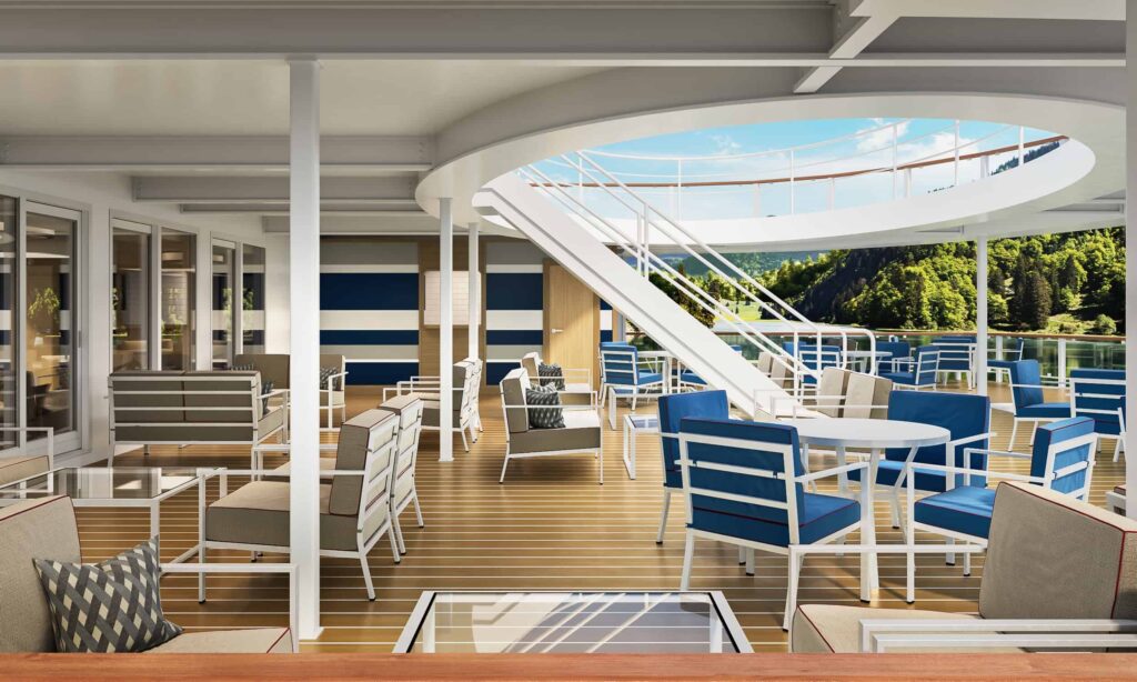 American Cruise Lines presenta los conceptos interiores de los nuevos y modernos barcos fluviales |  15