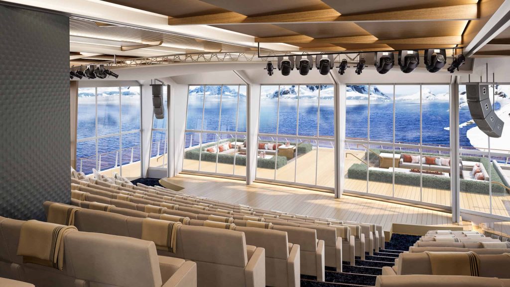 Deck 2 Aft Aula Auditorium a bordo del barco Viking Expedition