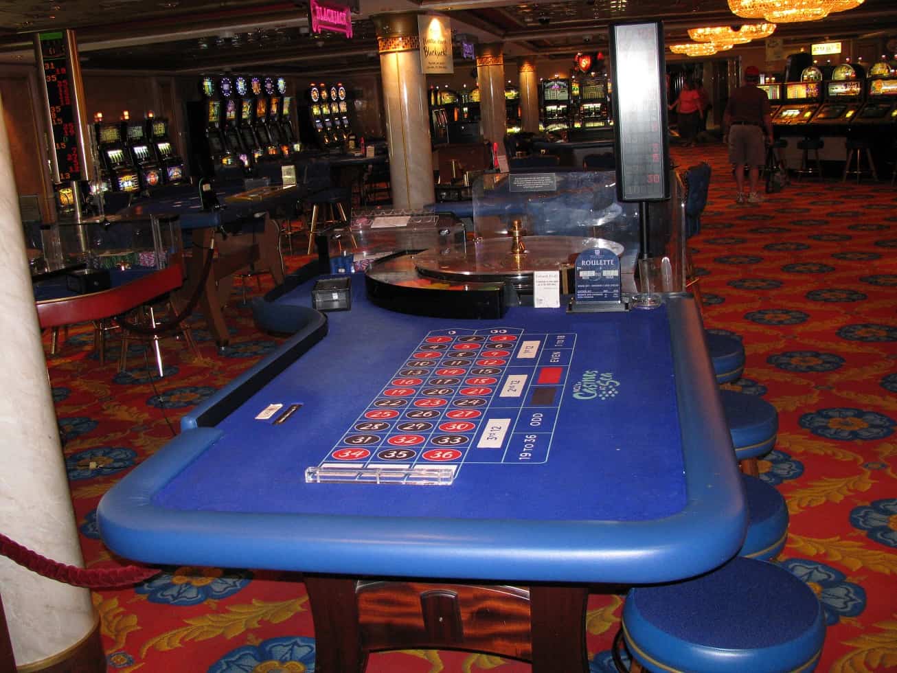 Preparándose para un casino a bordo