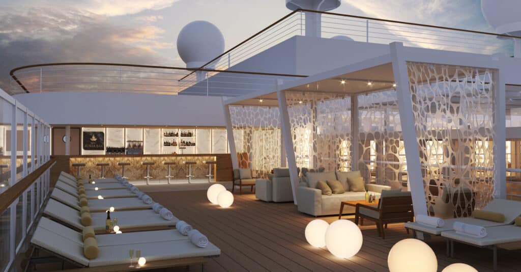 Menos de seis meses para el debut de MSC Seashore en Port Miami MSC Seashore, MSC Aurea Bar