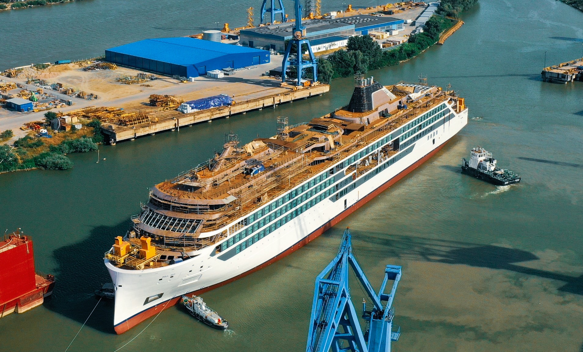 Marcas vikingas flotan fuera del segundo barco de expedición, Viking Polaris