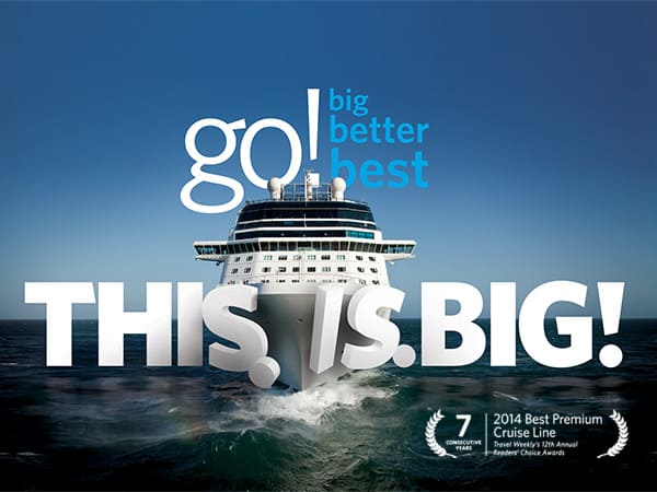 Celebrity Cruises ofrece a los cruceros opciones con todo incluido "Go Big, Go Better, Go Best"